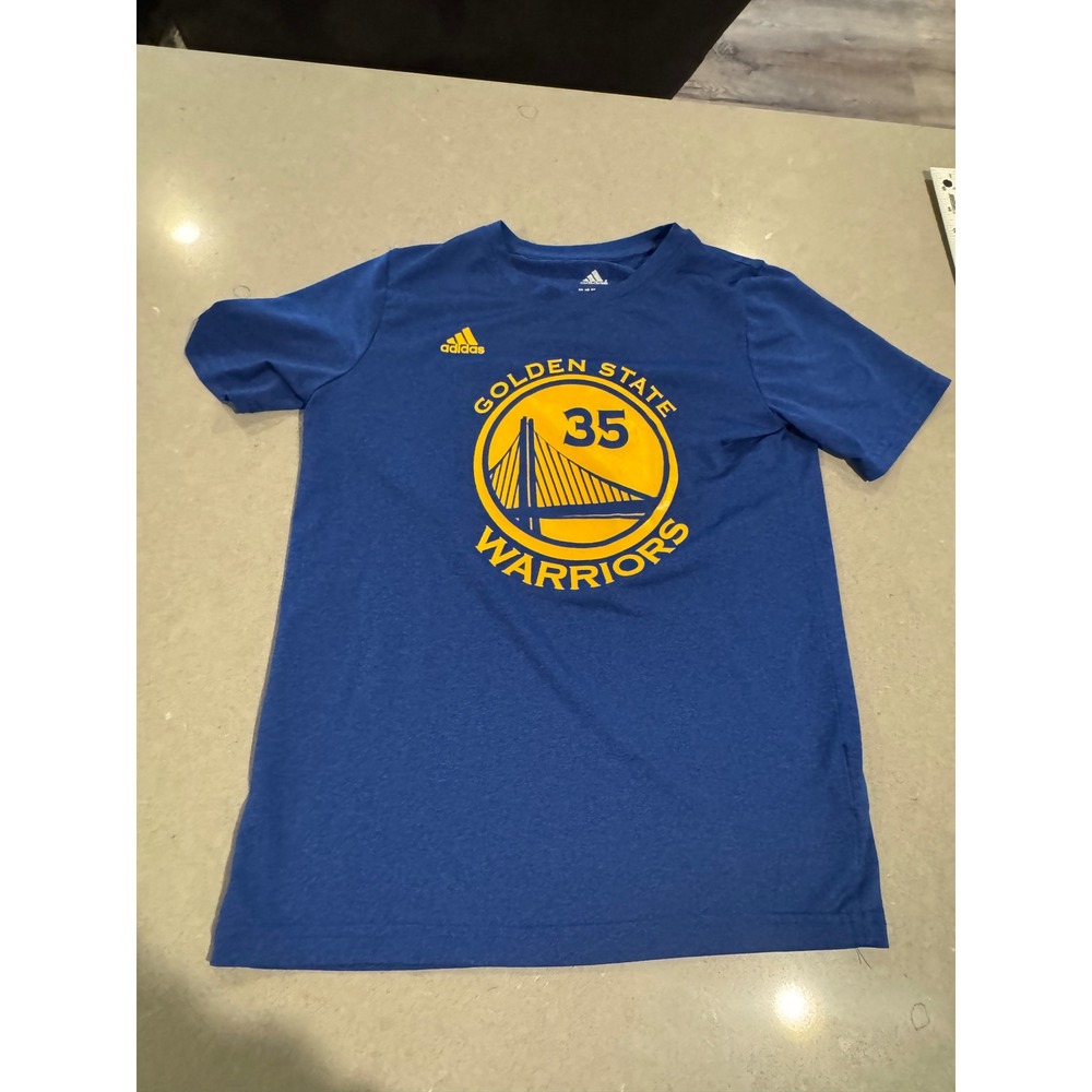Kids Adidas Golden‎ State Warriors Durant 35 Blue T Shirt Size 10 12